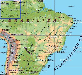 mapa de Brasil em alemao