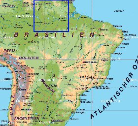 mapa de Brasil em alemao