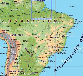 mapa de Brasil em alemao