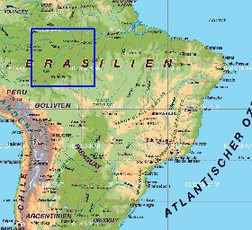 mapa de Brasil em alemao