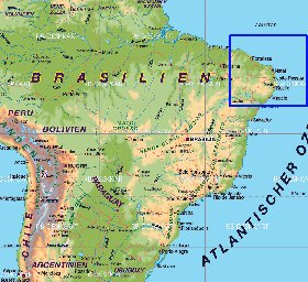 mapa de Brasil em alemao