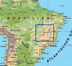 mapa de Brasil em alemao