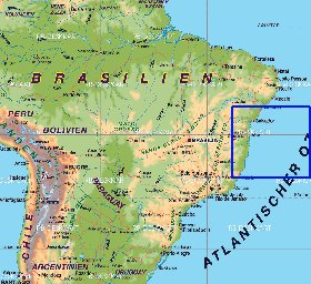 mapa de Brasil em alemao