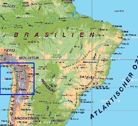 mapa de Brasil em alemao