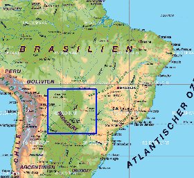 mapa de Brasil em alemao