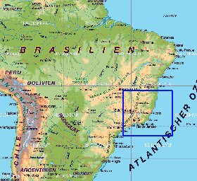 mapa de Brasil em alemao