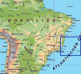 mapa de Brasil em alemao