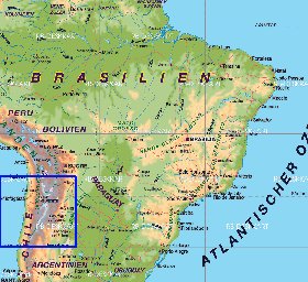 mapa de Brasil em alemao