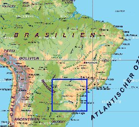 mapa de Brasil em alemao