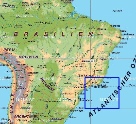 mapa de Brasil em alemao