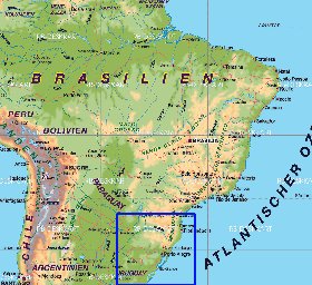 mapa de Brasil em alemao