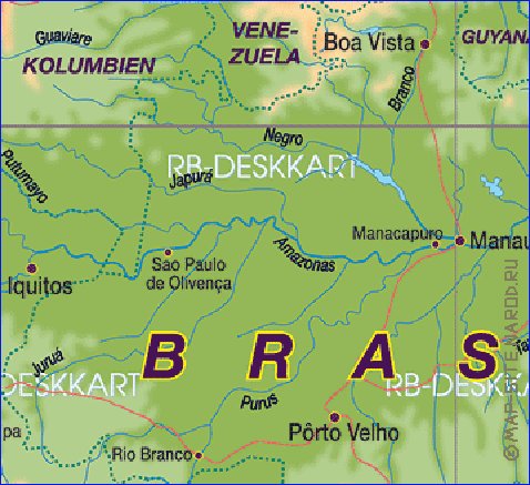 mapa de Brasil em alemao