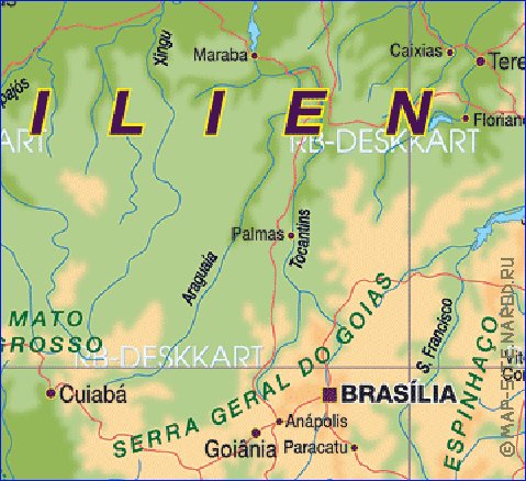 mapa de Brasil em alemao