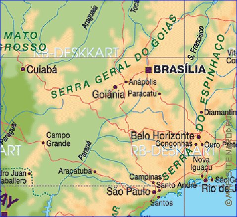 mapa de Brasil em alemao