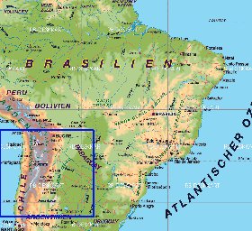 mapa de Brasil em alemao