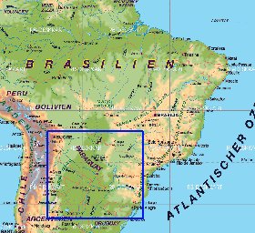 mapa de Brasil em alemao