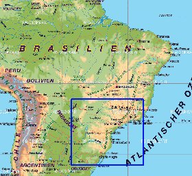 mapa de Brasil em alemao