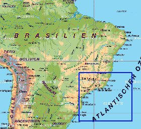 mapa de Brasil em alemao