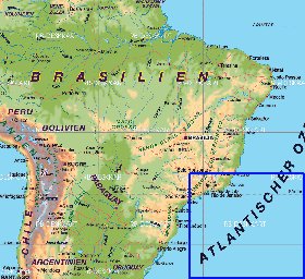 mapa de Brasil em alemao