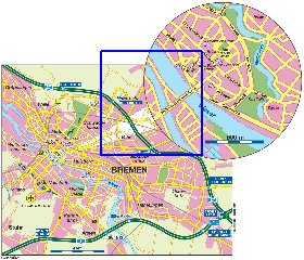 mapa de Bremen
