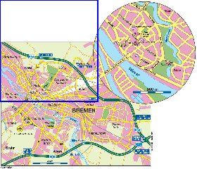mapa de Bremen