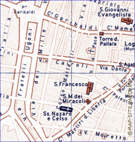 mapa de Brescia