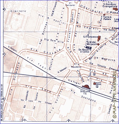 mapa de Brescia