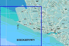 mapa de Bridgetown