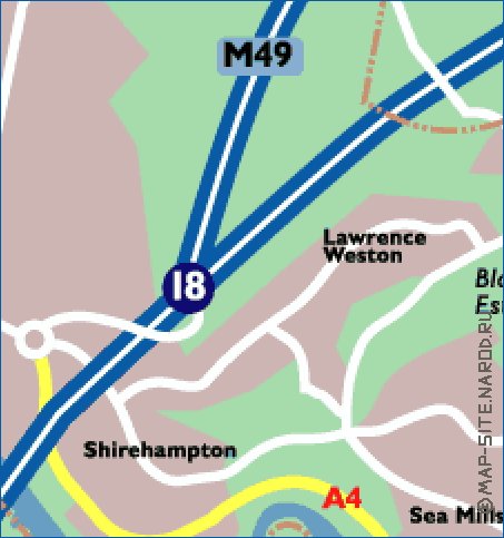 mapa de Bristol em ingles