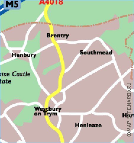 mapa de Bristol em ingles