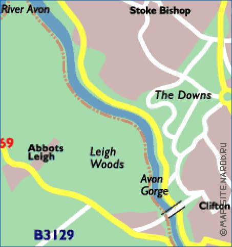 mapa de Bristol em ingles