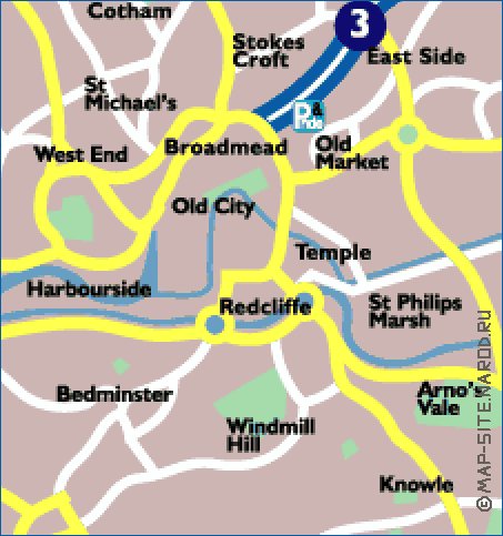 mapa de Bristol em ingles