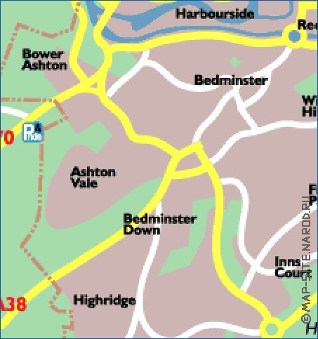 mapa de Bristol em ingles