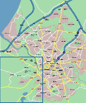 mapa de Bristol em ingles