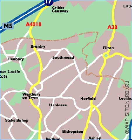 carte de Bristol en anglais