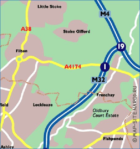 mapa de Bristol em ingles