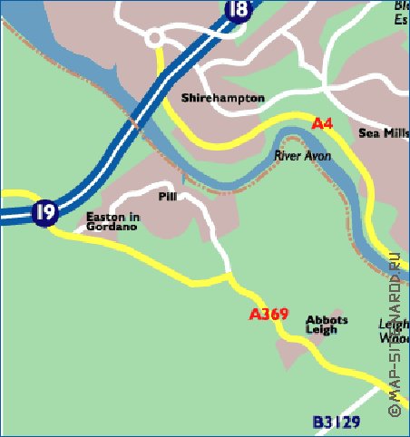 mapa de Bristol em ingles