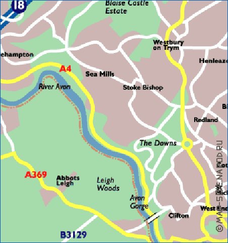 mapa de Bristol em ingles