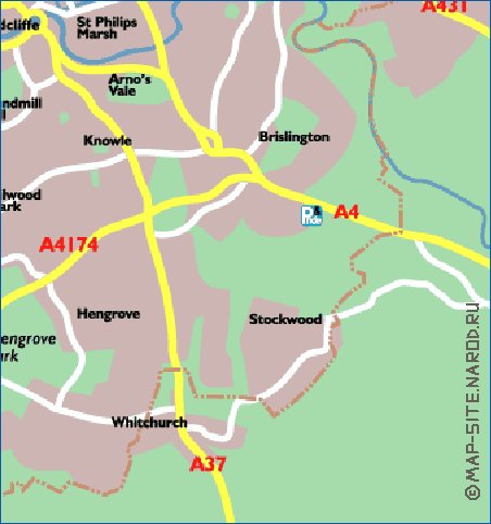 mapa de Bristol em ingles