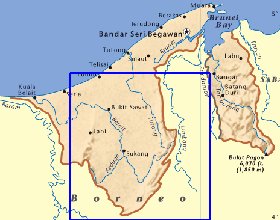 carte de Brunei en anglais