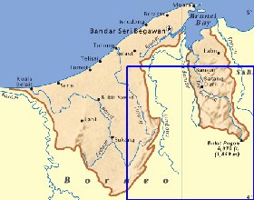 mapa de Brunei em ingles