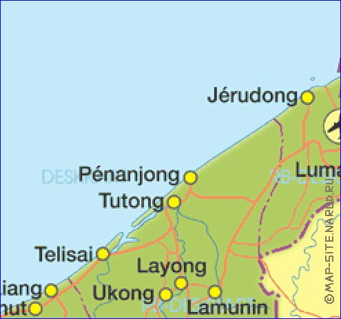 carte de Brunei en allemand