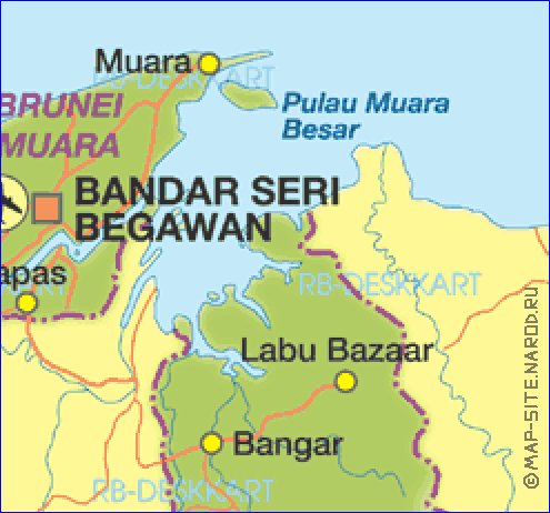 mapa de Brunei em alemao