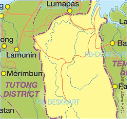 mapa de Brunei em alemao