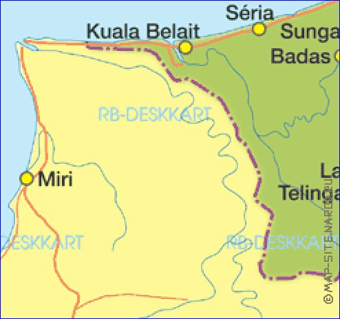 carte de Brunei en allemand