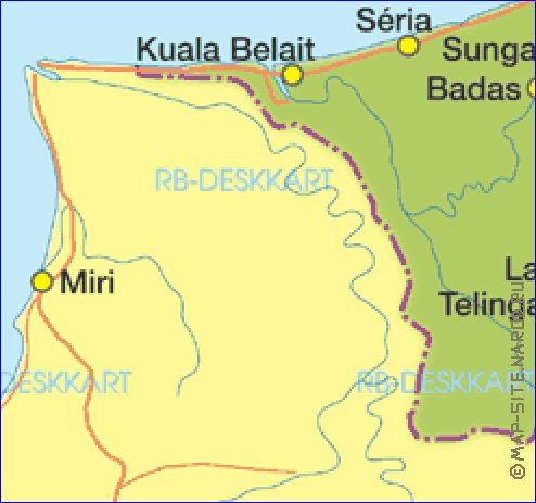 mapa de Brunei em alemao