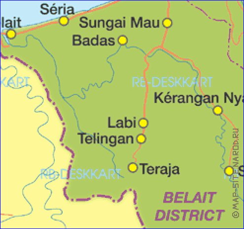 mapa de Brunei em alemao