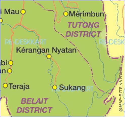 mapa de Brunei em alemao