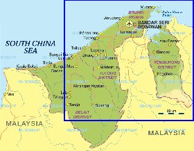 mapa de Brunei em alemao