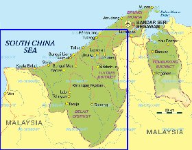 mapa de Brunei em alemao